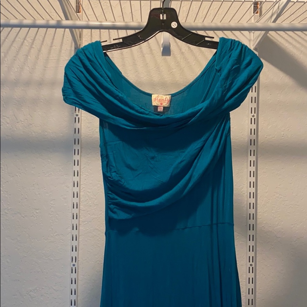 Green soft dress